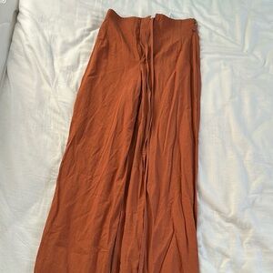 Burnt orange flare pants